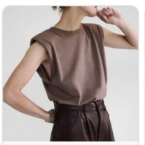 Babaton Taupe Muscle Top